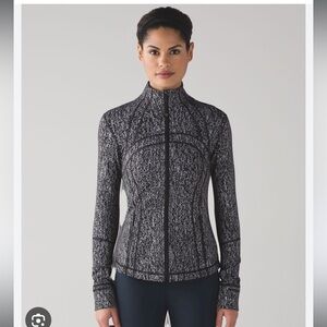 Like New Lululemon Define Jacket Luon Jacquard Black and White Size 8